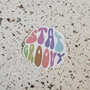 10/$10 NEW Stay Groovy Retro Hippie Boho Sticker